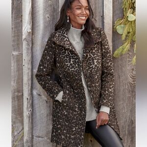 Via Spiga animal print coat.  Size 4